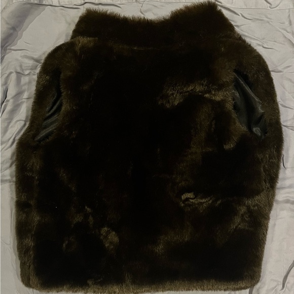 Dark Brown Faux Vest - Picture 4 of 4